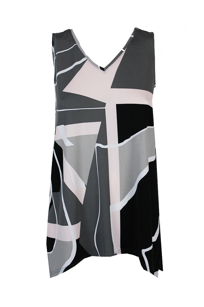Colorblocked Handkerchief Hem Dress