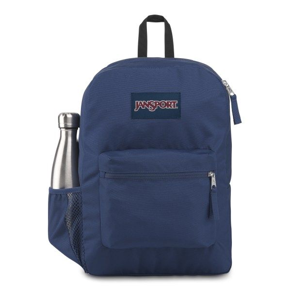 Color:Navy:JanSport Cross Town 100% Authentic School Backpack With Front Pocket 13x8.5x17