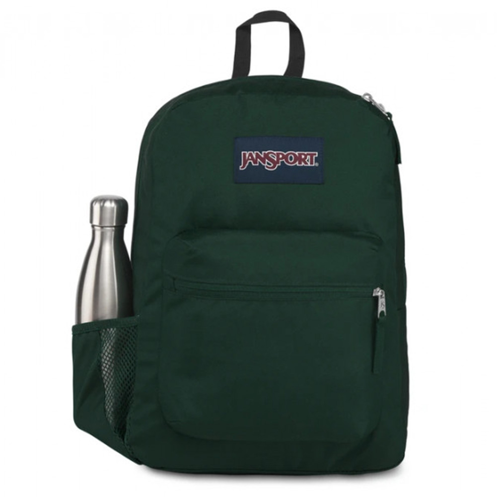 Color:Pine Grove:JanSport Cross Town 100% Authentic School Backpack With Front Pocket 13x8.5x17