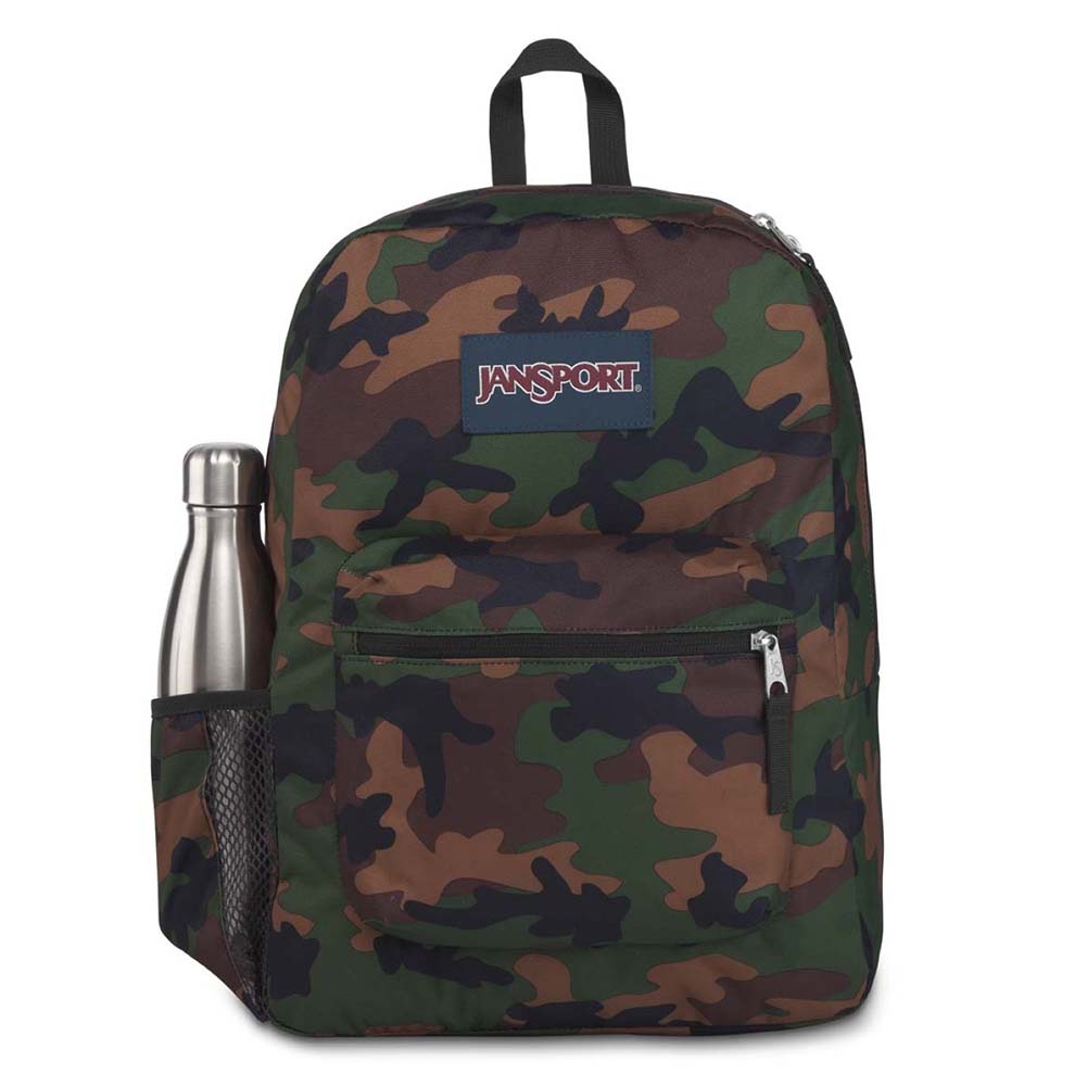 Color:Surplus Camo:JanSport Cross Town 100% Authentic School Backpack With Front Pocket 13x8.5x17
