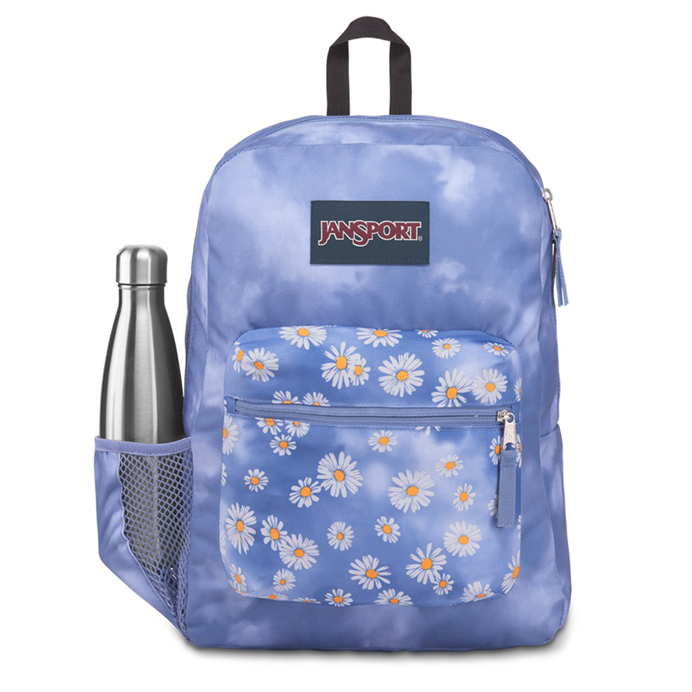 Color:Daisy Haze:JanSport Cross Town 100% Authentic School Backpack With Front Pocket 13x8.5x17