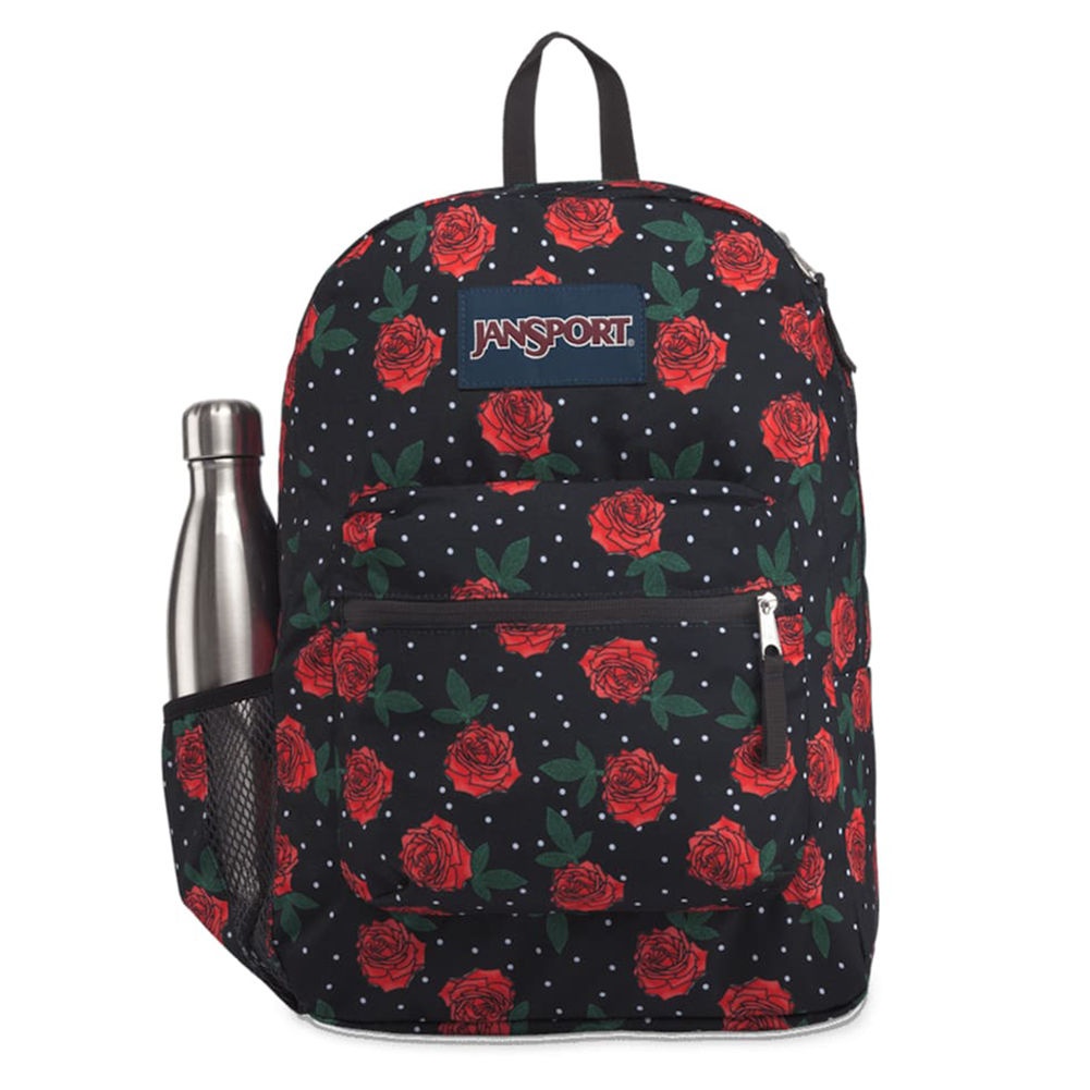 Color:Betsy Floral:JanSport Cross Town 100% Authentic School Backpack With Front Pocket 13x8.5x17