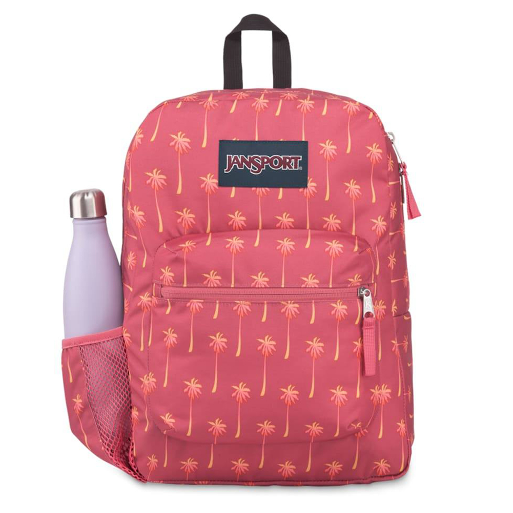 Color:Palm Icons:JanSport Cross Town 100% Authentic School Backpack With Front Pocket 13x8.5x17