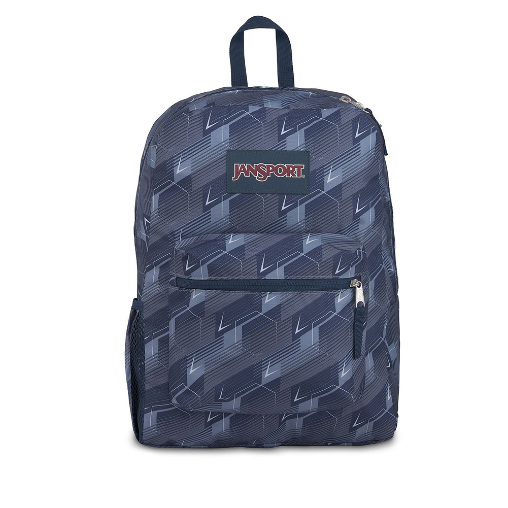 Color:Geo Flux:JanSport Cross Town 100% Authentic School Backpack With Front Pocket 13x8.5x17