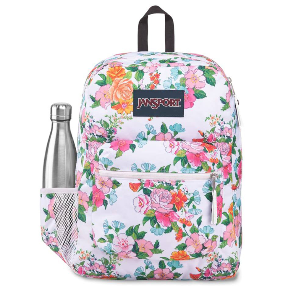 Color:Summer Fields:JanSport Cross Town 100% Authentic School Backpack With Front Pocket 13x8.5x17